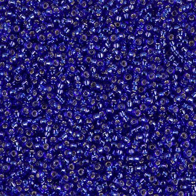 Rocailles-Perlen Miyuki 15/0 – Silver Lined Cobalt - PerlineBeads