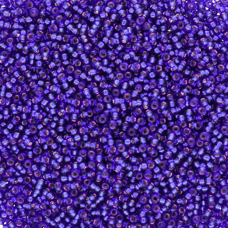 Rocailles-Perlen Miyuki 15/0 – Silver Lined Violet - PerlineBeads