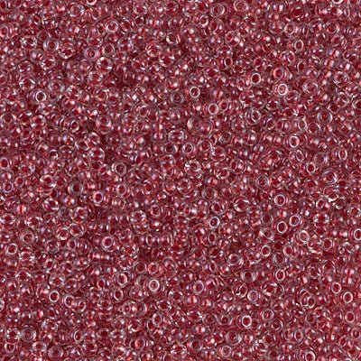 Rocailles-Perlen Miyuki 15/0 – Sparkling Maroon Lined Crystal - PerlineBeads