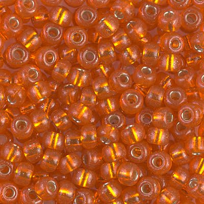 Rocailles-Perlen Miyuki 6/0 – Silverlined Orange - PerlineBeads