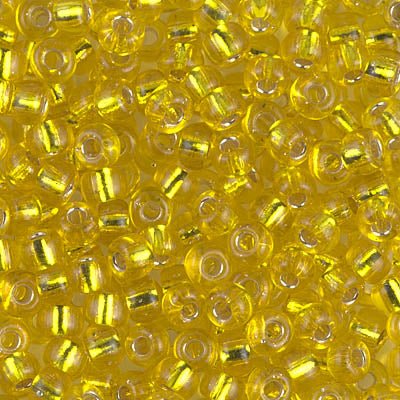 Rocailles-Perlen Miyuki 6/0 – Silverlined Yellow - PerlineBeads