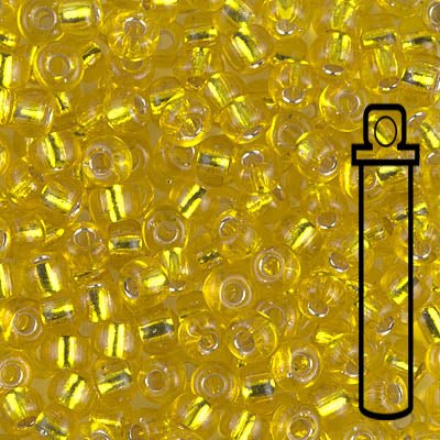 Rocailles-Perlen Miyuki 6/0 – Silverlined Yellow - PerlineBeads