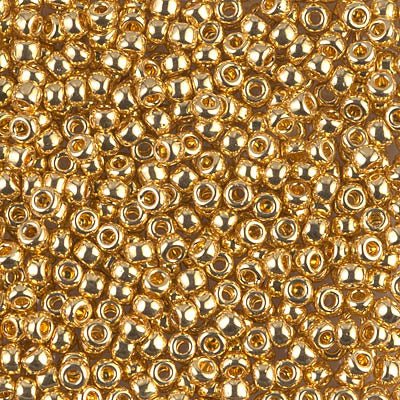 Rocailles-Perlen Miyuki 8/0 – 24kt Gold Plated - PerlineBeads