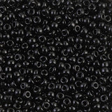 Rocailles-Perlen Miyuki 8/0 – Black Opaque - PerlineBeads