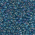Rocailles-Perlen Miyuki 8/0 – Blue Lined Aqua AB - PerlineBeads
