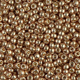 Rocailles-Perlen Miyuki 8/0 – Duracoat Galvanized Champagne - PerlineBeads