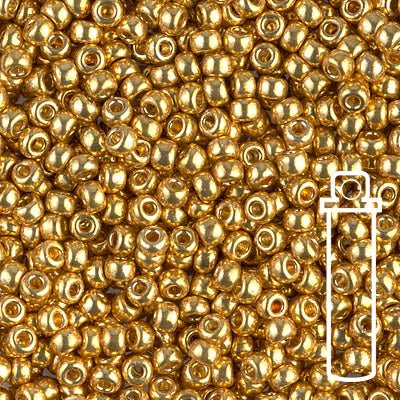 Rocailles-Perlen Miyuki 8/0 – Duracoat Galvanized Gold - PerlineBeads