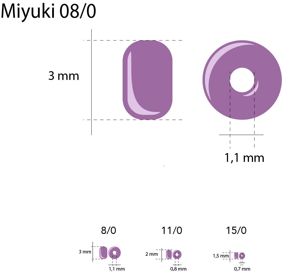Rocailles-Perlen Miyuki 8/0 – Duracoat Galvanized Hot Pink - PerlineBeads