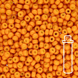 Rocailles-Perlen Miyuki 8/0 – Duracoat Opaque Dyed Orange - PerlineBeads