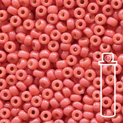 Rocailles-Perlen Miyuki 8/0 – Duracoat Opaque Dyed Rose - PerlineBeads