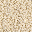 Rocailles-Perlen Miyuki 8/0 – Matte Opaque Cream - PerlineBeads