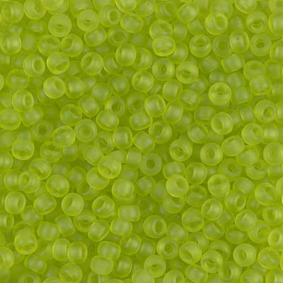 Rocailles-Perlen Miyuki 8/0 – Matte Transparent Chartreuse - PerlineBeads