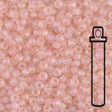 Rocailles-Perlen Miyuki 8/0 – Matte Transparent Light Tea Rose AB - PerlineBeads