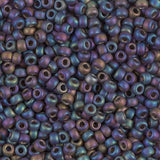Rocailles-Perlen Miyuki 8/0 – Matte Transparent Root Beer AB - PerlineBeads