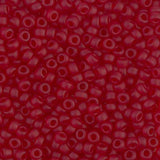 Rocailles-Perlen Miyuki 8/0– Matte Transparent Ruby - PerlineBeads
