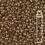 Rocailles-Perlen Miyuki 8/0 – Metallic Light Bronze - PerlineBeads