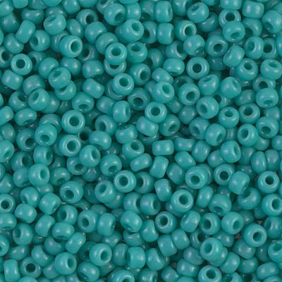 Rocailles-Perlen Miyuki 8/0 – Opaque Turquoise Green - PerlineBeads