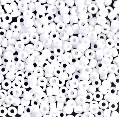 Rocailles-Perlen Miyuki 8/0 – Opaque White - PerlineBeads