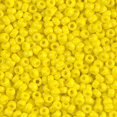 Rocailles-Perlen Miyuki 8/0 – Opaque Yellow - PerlineBeads