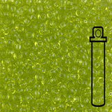 Rocailles-Perlen Miyuki 8/0 – Transparent Chartreuse - PerlineBeads