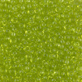 Rocailles-Perlen Miyuki 8/0 – Transparent Chartreuse - PerlineBeads