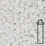 Rocailles-Perlen Miyuki 8/0 – White Pearl Ceylon - PerlineBeads