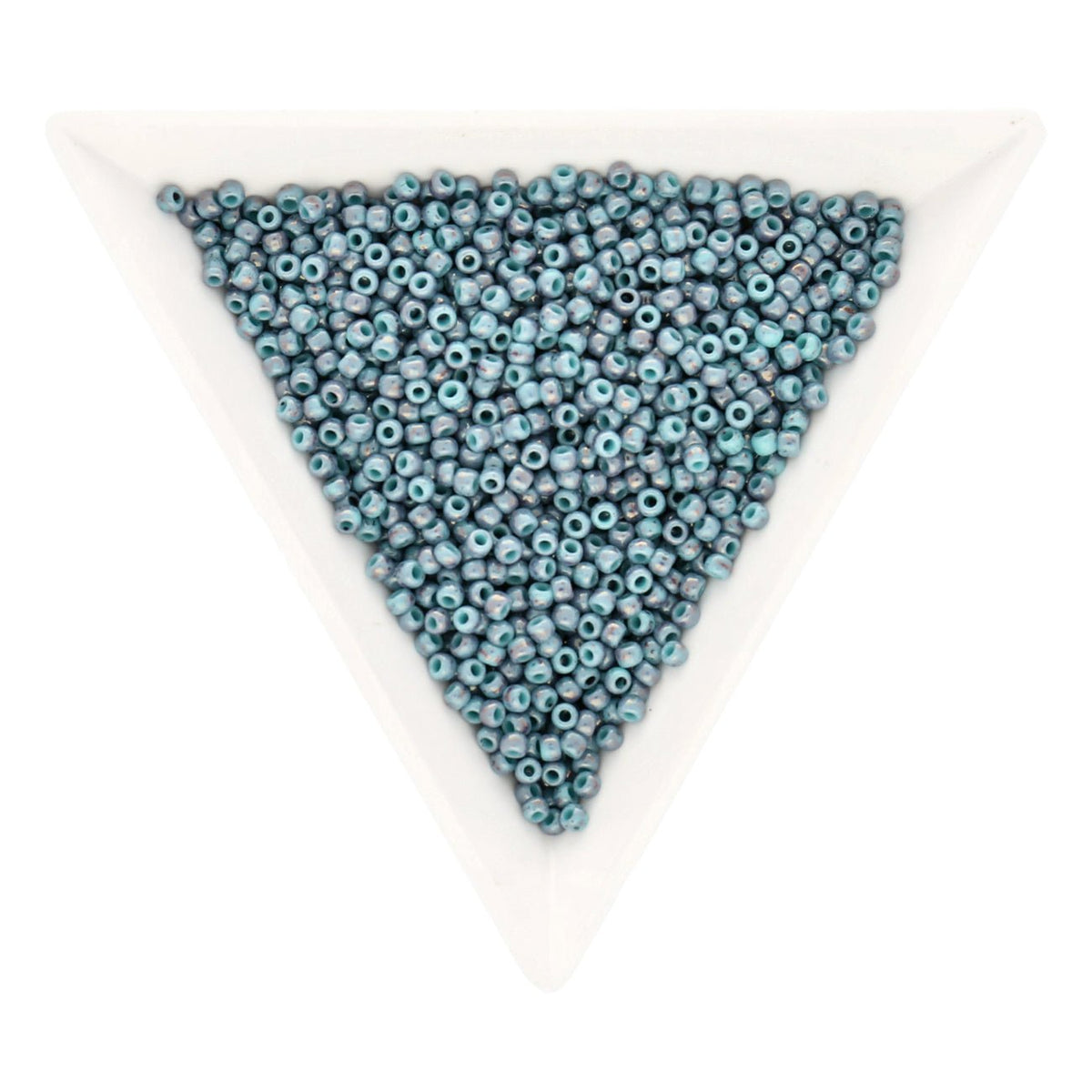 Rocailles-Perlen Toho 11/0 – Marbled Opaque Turquoise/Amethyst - PerlineBeads