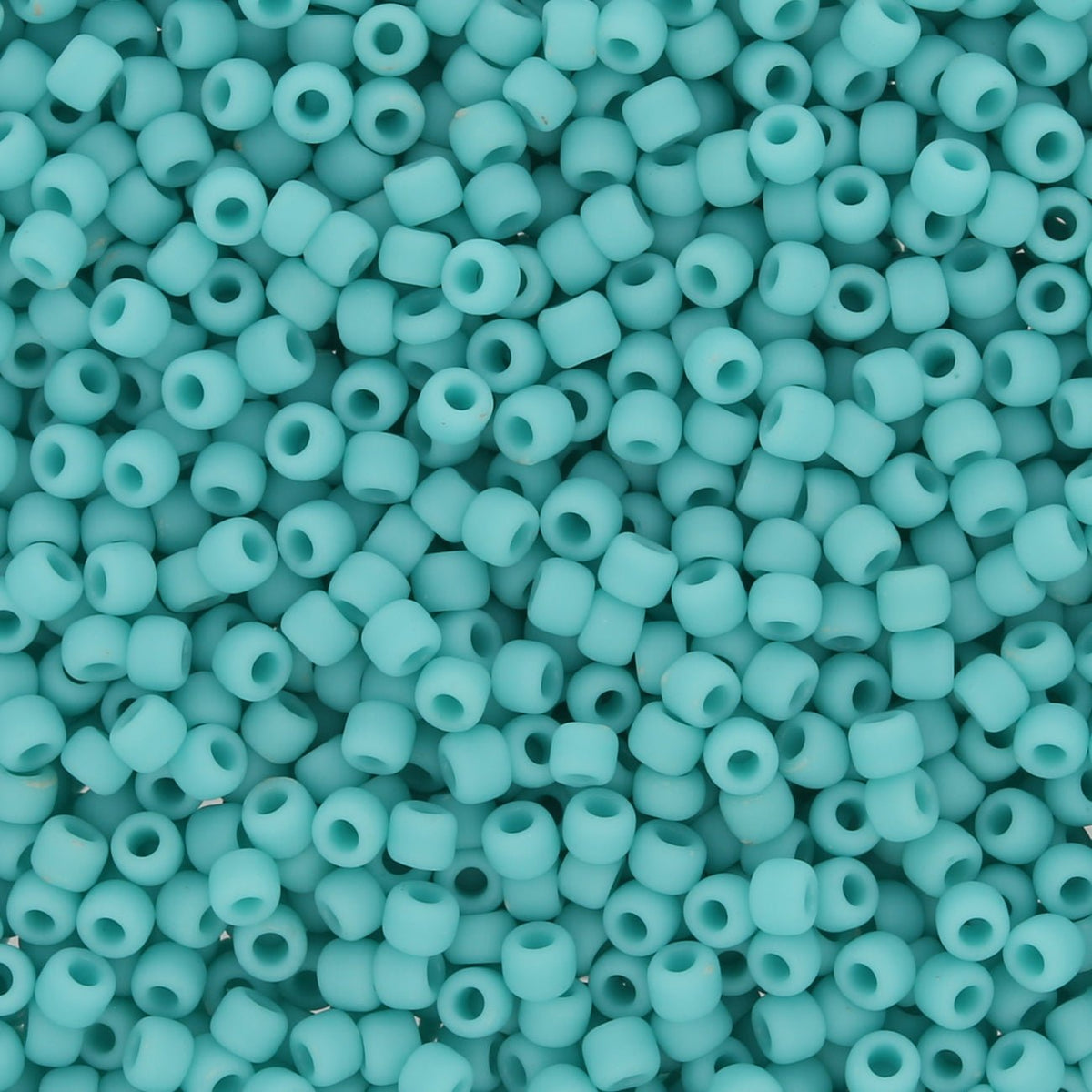 Rocailles-Perlen Toho 11/0 – Opaque Frosted Turquoise - PerlineBeads