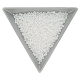 Rocailles-Perlen Toho 11/0 – Opaque-Frosted White - PerlineBeads