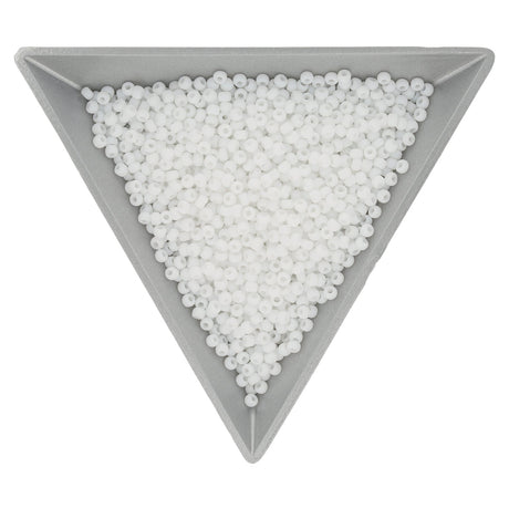Rocailles-Perlen Toho 11/0 – Opaque-Frosted White - PerlineBeads