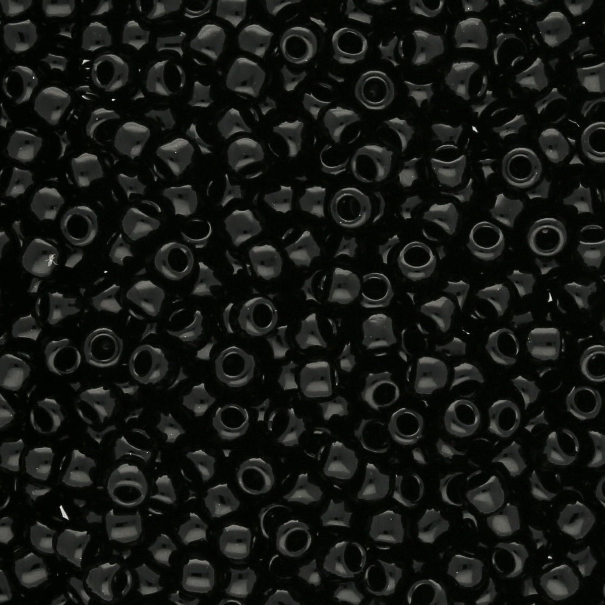 Rocailles-Perlen Toho 11/0 – Opaque Jet - PerlineBeads