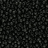 Rocailles-Perlen Toho 11/0 – Opaque Jet - PerlineBeads