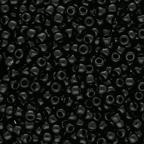 Rocailles-Perlen Toho 11/0 – Opaque Jet - PerlineBeads