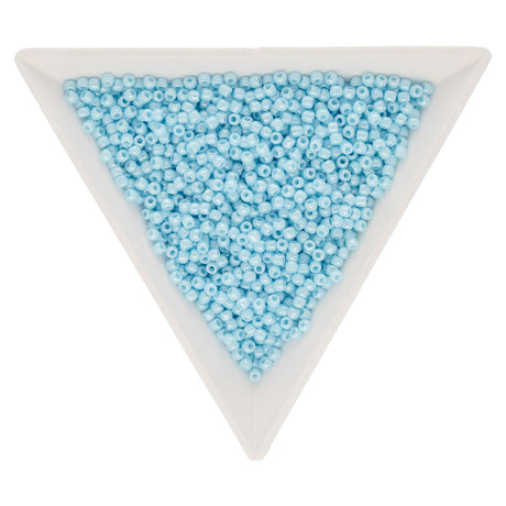 Rocailles-Perlen Toho 11/0 – Opaque-Lustered Pale Blue - PerlineBeads