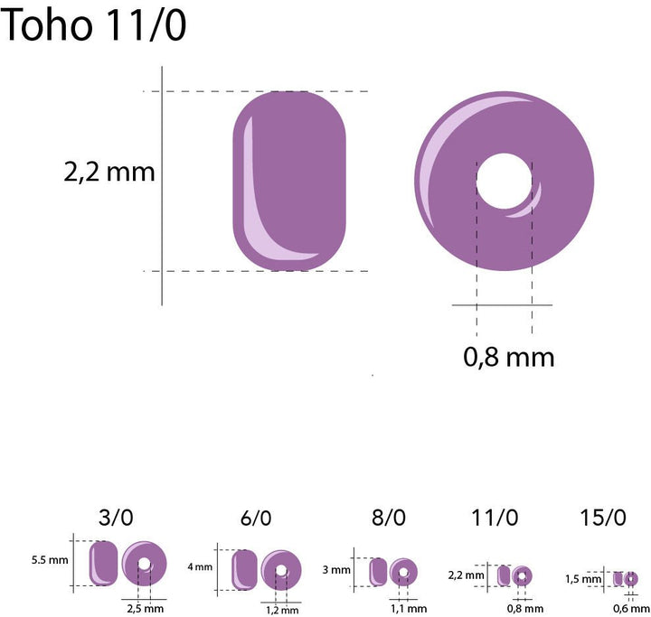 Rocailles-Perlen Toho 11/0 – Opaque Mint Green - PerlineBeads