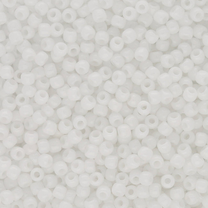 Rocailles-Perlen Toho 11/0 – Opaque White - PerlineBeads