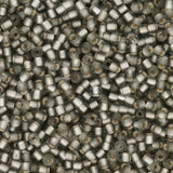 Rocailles-Perlen Toho 11/0 – Silver-Lined Frosted Black Diamond - PerlineBeads