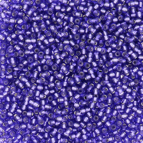 Rocailles-Perlen Toho 11/0 – Silver-Lined Purple - PerlineBeads