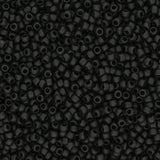 Rocailles-Perlen Toho 15/0 – Opaque Frosted Jet - PerlineBeads