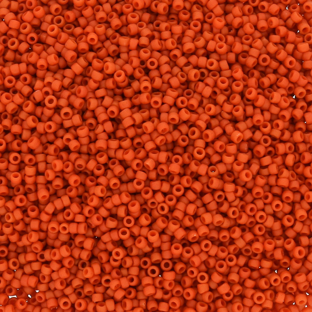 Rocailles-Perlen Toho 15/0 – Semi Glazed - Orange - PerlineBeads