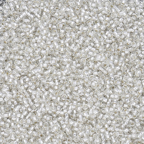 Rocailles-Perlen Toho 15/0 – Silver-Lined Crystal - PerlineBeads