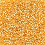 Rocailles-Perlen Toho 15/0 – Silver-Lined Milky Light Topaz - PerlineBeads