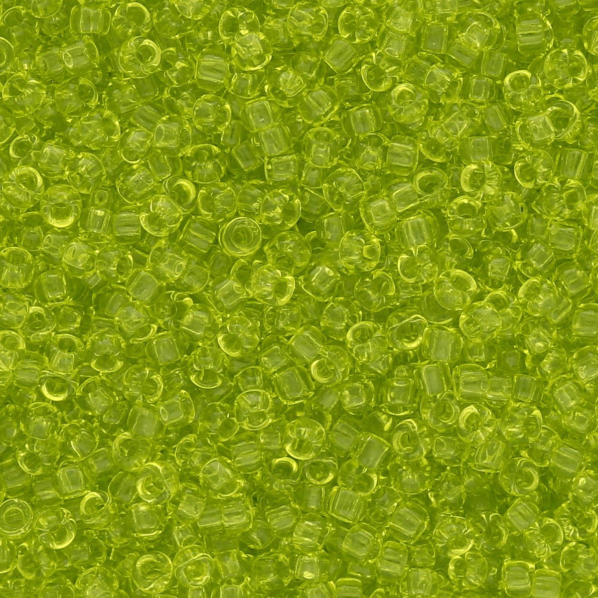 Rocailles-Perlen Toho 15/0 – Transparent Lime Green - PerlineBeads