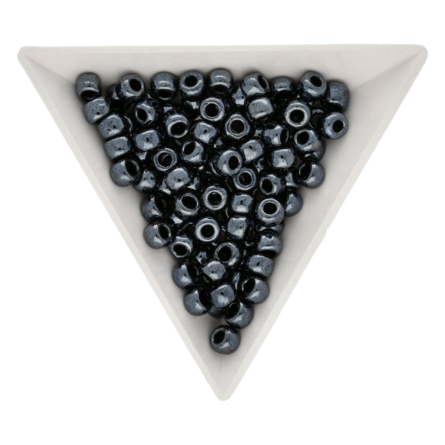 Rocailles-Perlen Toho 3/0 – Metallic Hematite - PerlineBeads