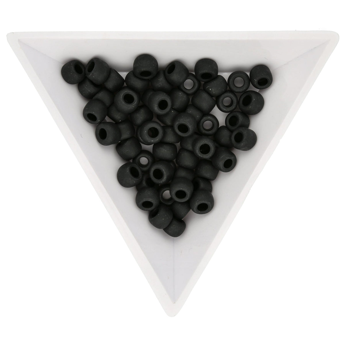 Rocailles-Perlen Toho 3/0 – Opaque Frosted Jet - PerlineBeads