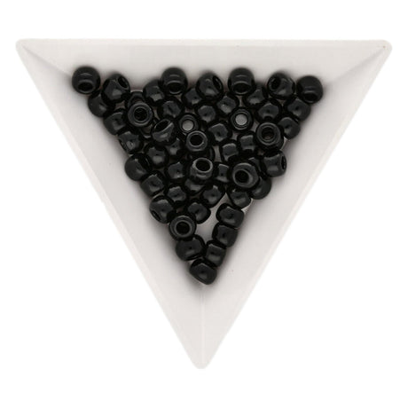 Rocailles-Perlen Toho 3/0 – Opaque Jet - PerlineBeads