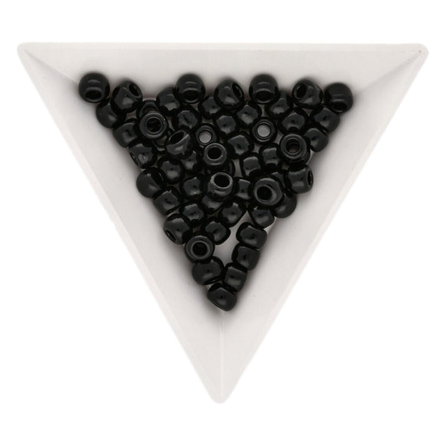 Rocailles-Perlen Toho 3/0 – Opaque Jet - PerlineBeads