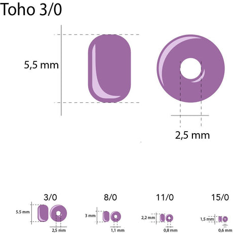 Rocailles-Perlen Toho 3/0 – Opaque Pepper Red - PerlineBeads