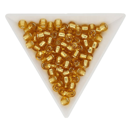 Rocailles-Perlen Toho 3/0 – Silver-Lined Light Topaz - PerlineBeads