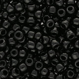 Rocailles-Perlen Toho 6/0 – Opaque Jet - PerlineBeads
